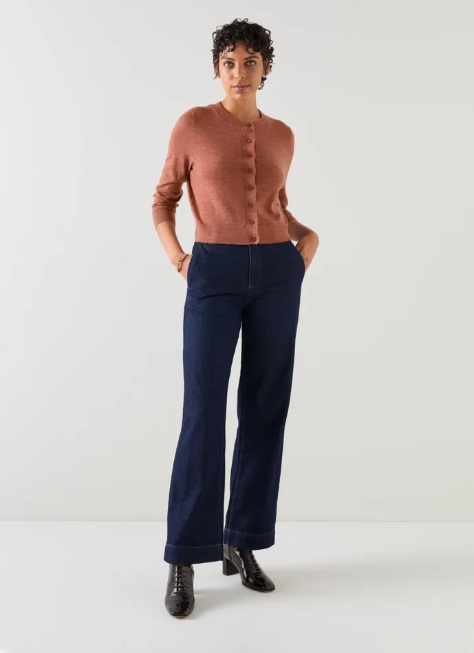 LKBennett Knitwear Women Connie Muted Pink Cardigan