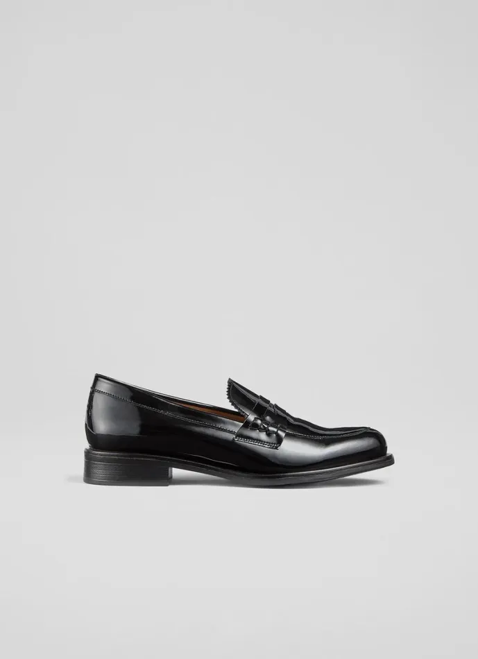 LKBennett Loafers Women Arissa Black Penny Slot Tuxe Loafer