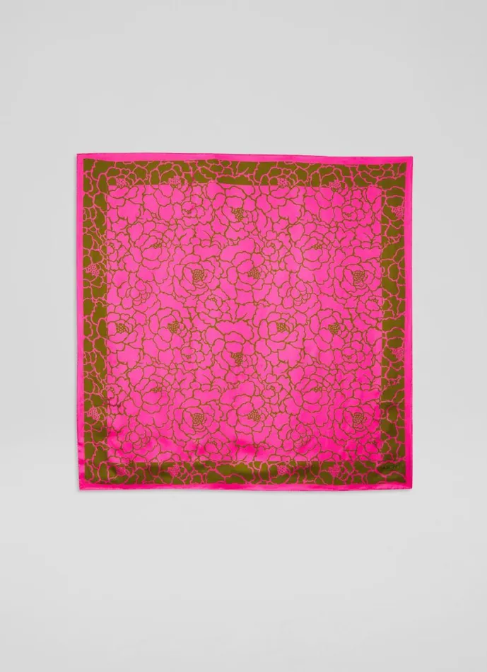 LKBennett Scarves and Wraps Women Peony Multi Silk Scarf LKBennett Scarves and Wraps Women Peony Multi Silk Scarf
