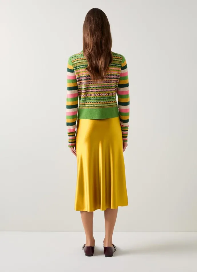 LKBennett Skirts Women Blythe Gold Midi Skirt LKBennett Skirts Women Blythe Gold Midi Skirt
