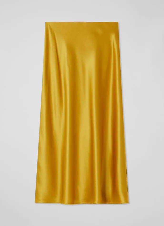 LKBennett Skirts Women Blythe Gold Midi Skirt LKBennett Skirts Women Blythe Gold Midi Skirt
