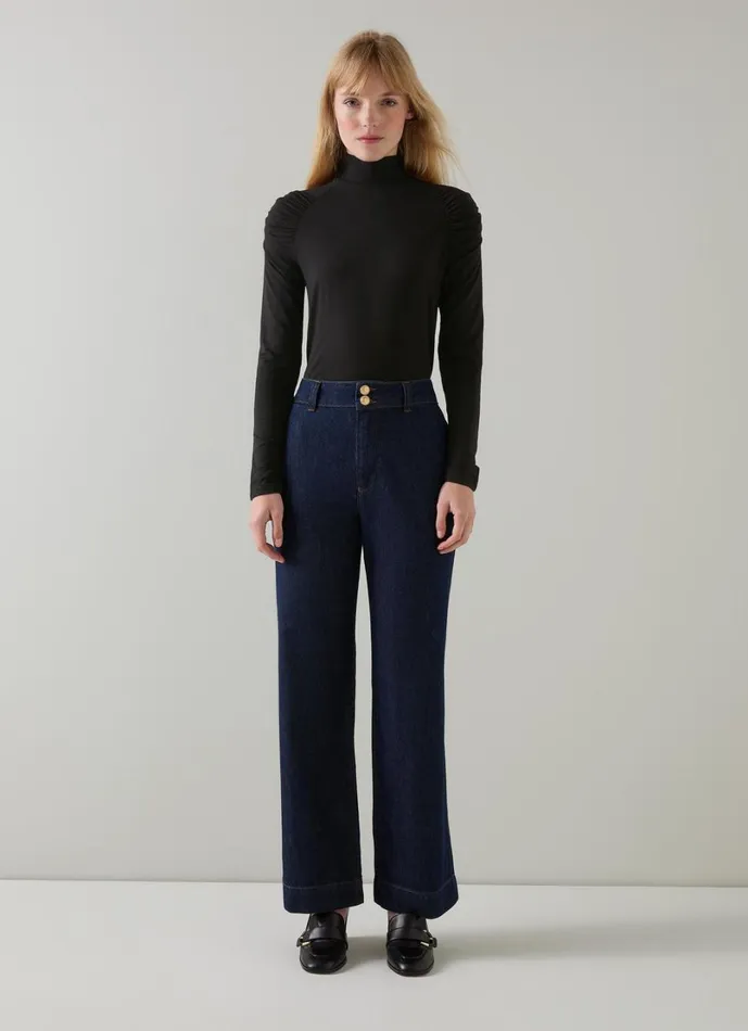 LKBennett Tops Women Lacey Black Jersey LENZING ECOVERO Viscose Top LKBennett Tops Women Lacey Black Jersey LENZING ECOVERO Viscose Top