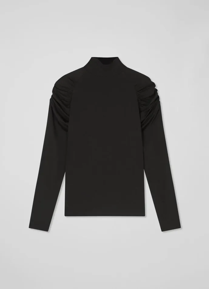 LKBennett Tops Women Lacey Black Jersey LENZING ECOVERO Viscose Top LKBennett Tops Women Lacey Black Jersey LENZING ECOVERO Viscose Top