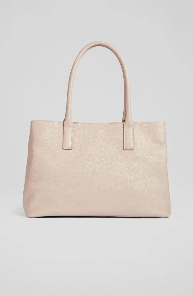 LKBennett Tote Bags Women Lillian Taupe Grainy Leather Tote Bag