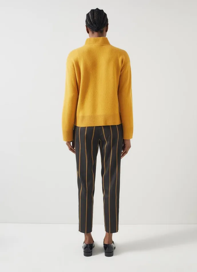 LKBennett Trousers Women Jemima Black and Conker Stripe Trouser