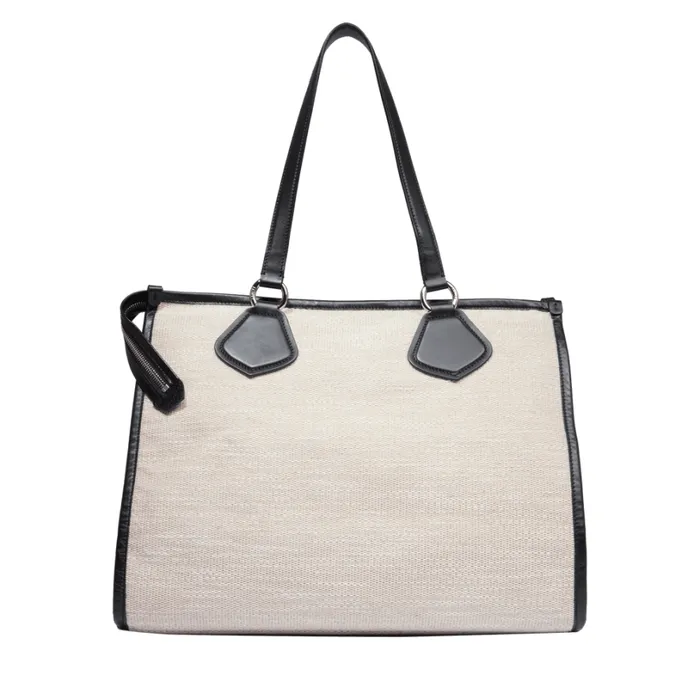 L Zip Tote Naturalblack Women Lancel Tote Bags