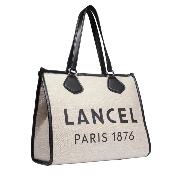L Zip Tote Naturalblack Women Lancel Tote Bags