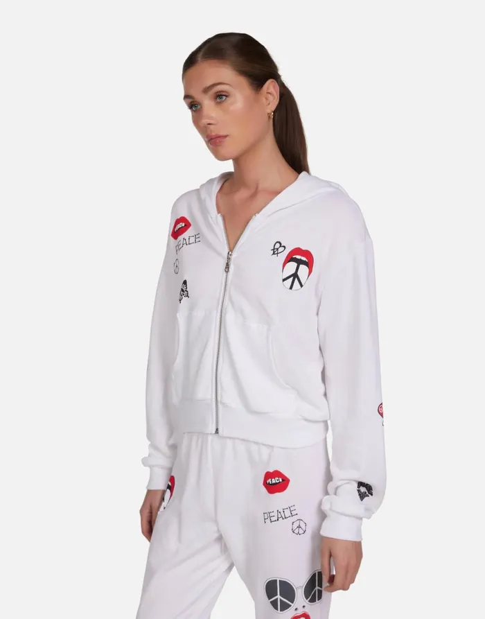 Lachelle Peace Elements White Women039s Lauren Moshi Hoodies