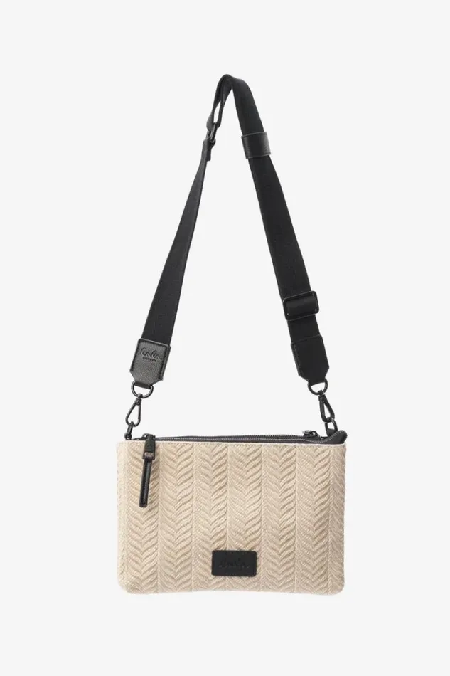 Lala Berlin Bags Crossbody Pouch Marte Canvas Chevron Cream 8211 Women