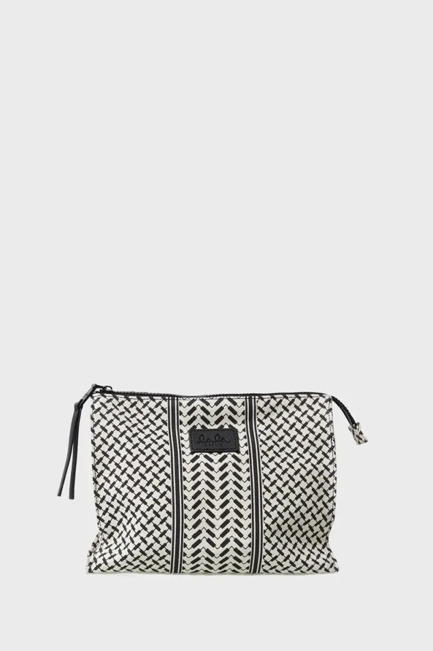 Lala Berlin Bags Pouch Pili Canvas Heritage Stripe Black 8211 Women