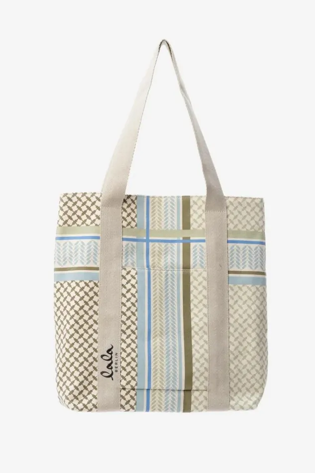 Lala Berlin Bags Tote Carmela Canvas Heritage Stripe Olive 8211 Women
