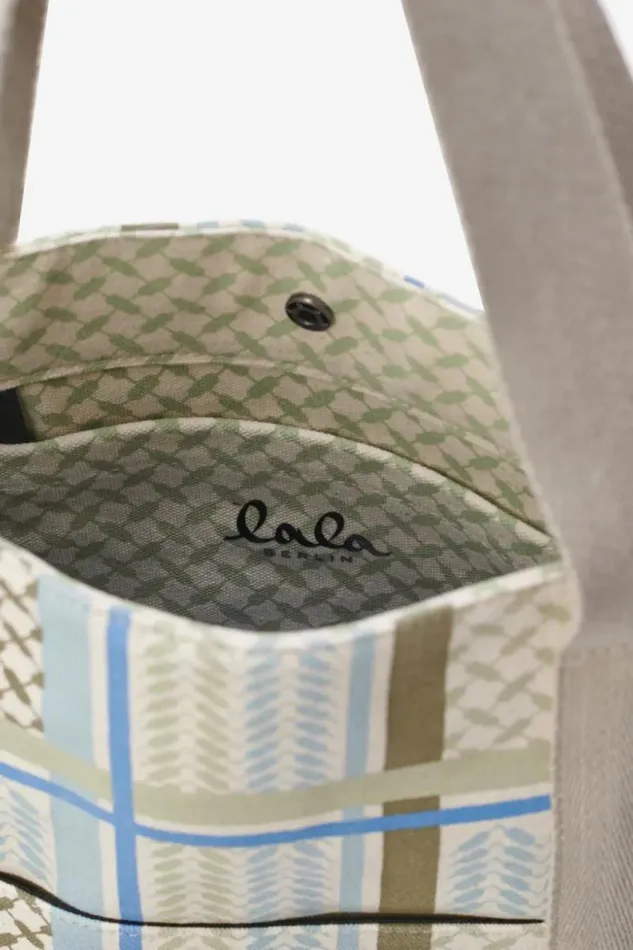 Lala Berlin Bags Tote Carmela Canvas Heritage Stripe Olive 8211 Women