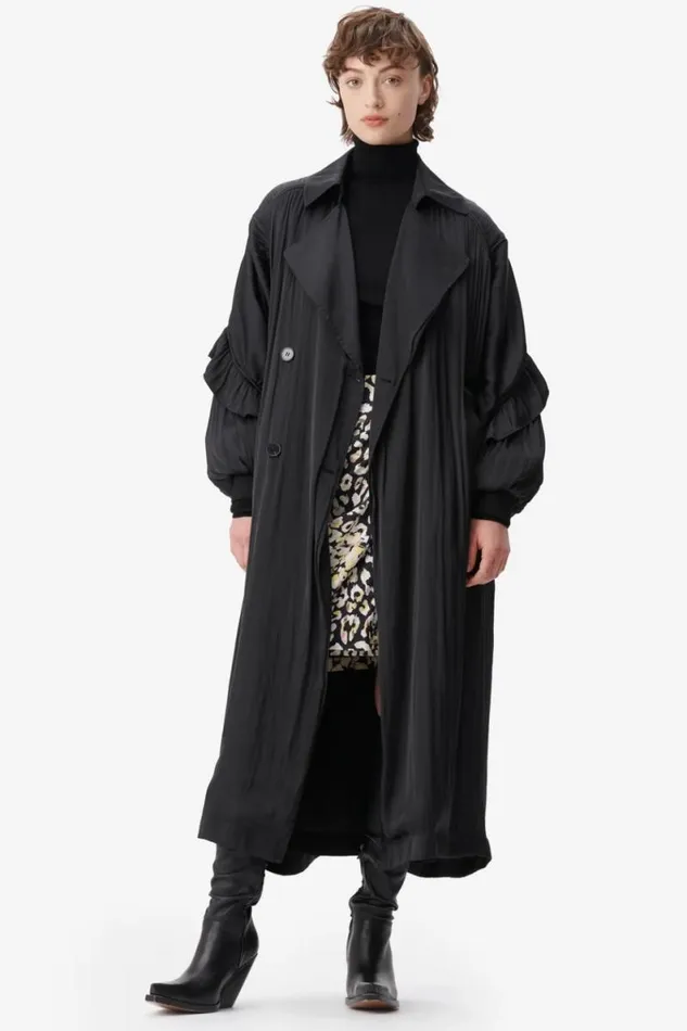 Lala Berlin Coats and Jackets Coat Olaya Polyester Mix Black 8211 Women