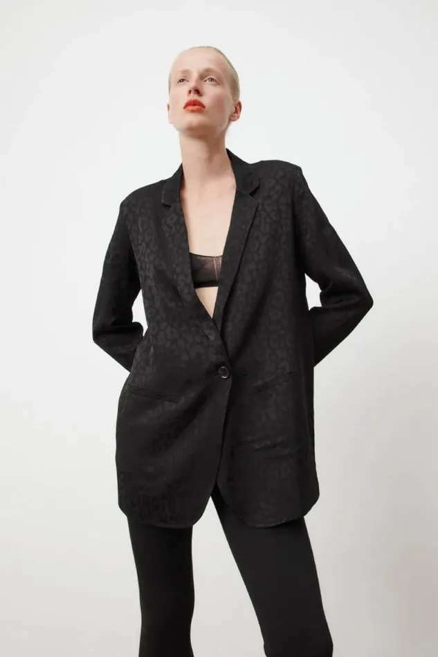 Lala Berlin Coats and Jackets Jacket Jewel Viscose Mix Leo Black 8211 Women