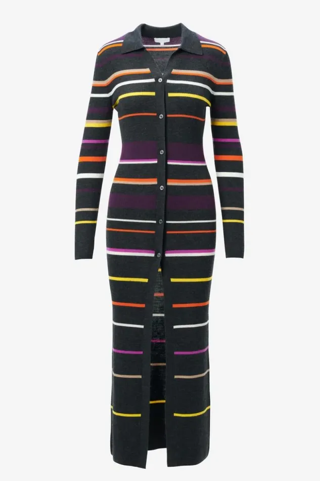 Lala Berlin Dresses Cardigan Kalliani Wool Multicolor Stripe 8211 Women
