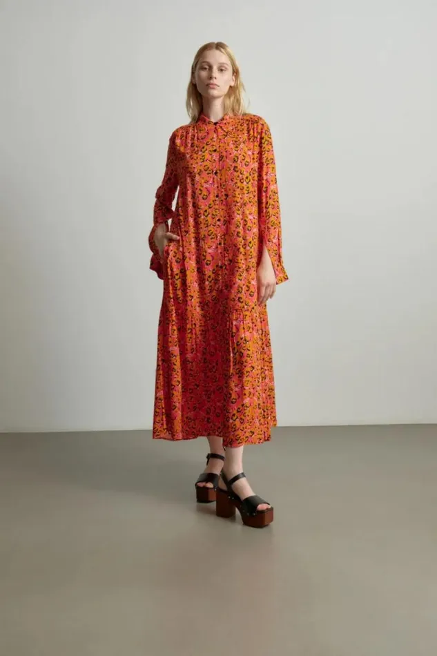 Lala Berlin Dresses Dress Derry Viscose Leo Pink 8211 Women