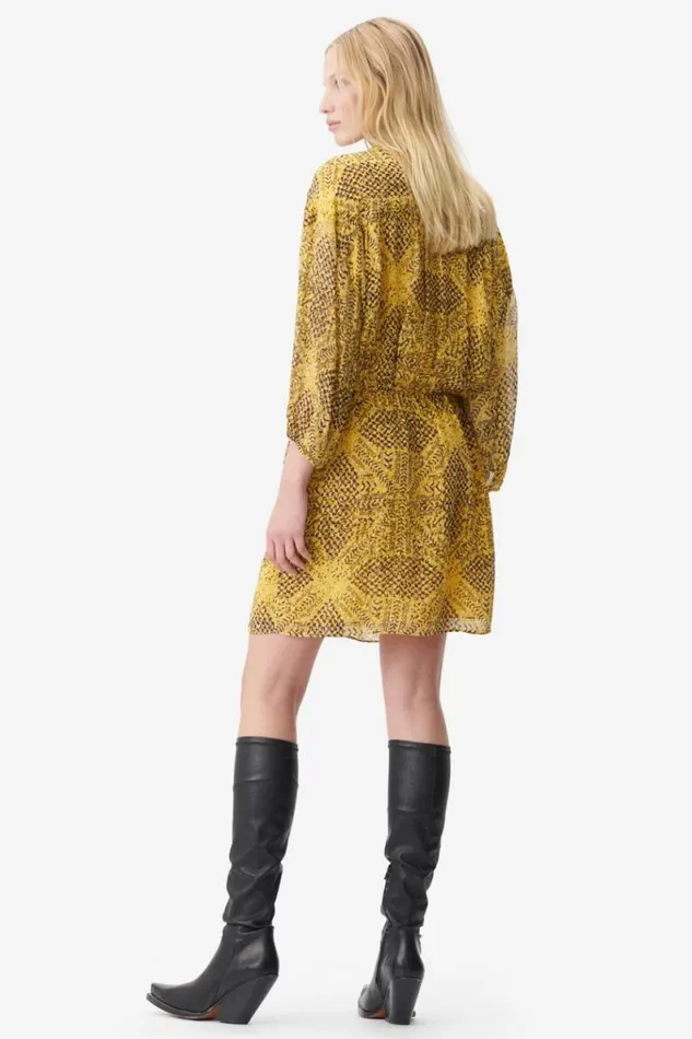 Lala Berlin Dresses Dress Drina Viscose Heritage Star Yellow 8211 Women