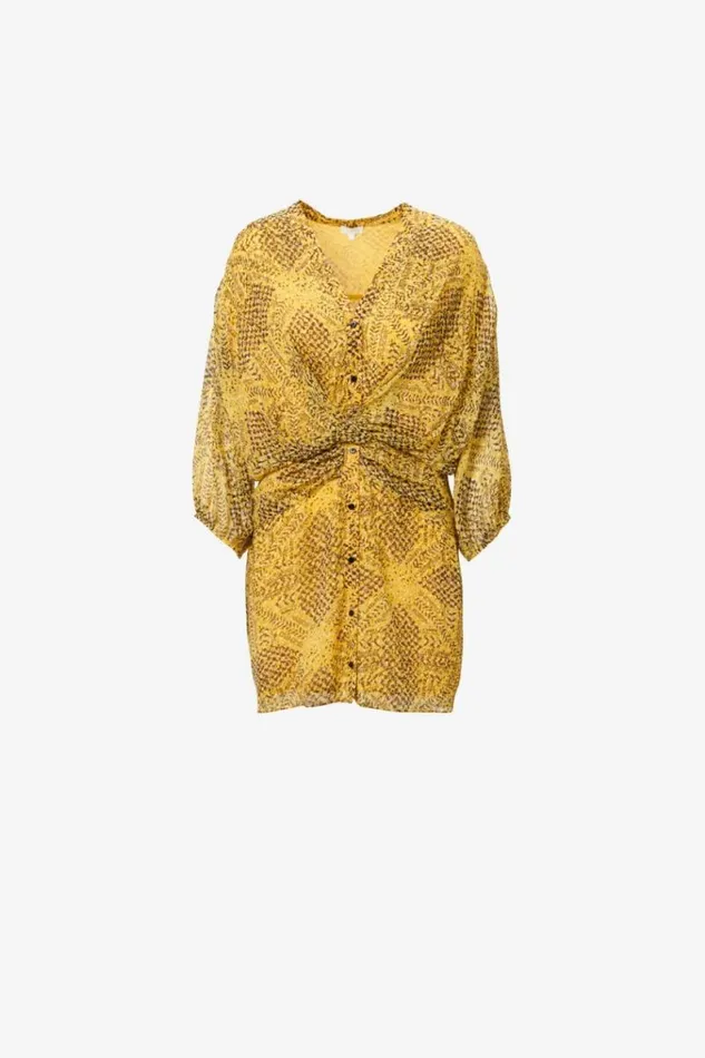 Lala Berlin Dresses Dress Drina Viscose Heritage Star Yellow 8211 Women