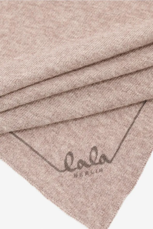 Lala Berlin Scarves and Triangles Triangle Solid Logo M Cashmere Stradivari Dark Brown Melange 8211 Women