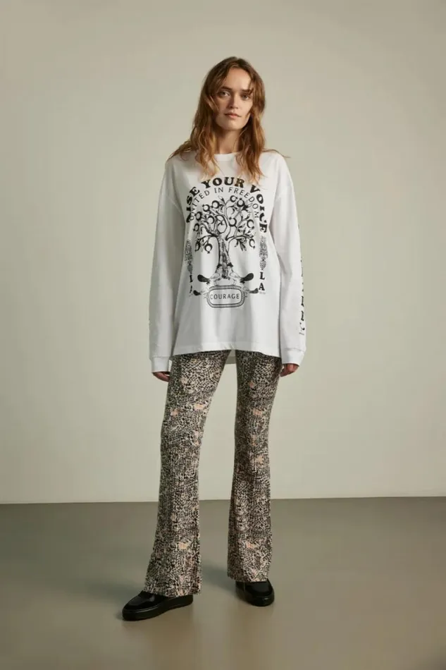 Lala Berlin Shirts and Blouses Igor Longsleeves Cotton Raise Your Voice White 8211 Women