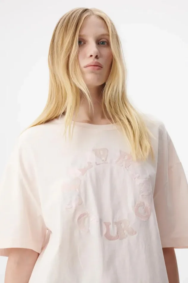 Lala Berlin Shirts and Blouses TShirt Celia Cotton Encourage Rosewater 8211 Women