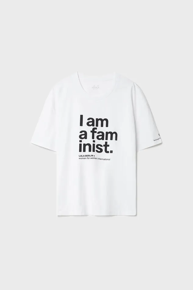 Lala Berlin Shirts and Blouses TShirt Celina Cotton Whitefaminist 8211 Women