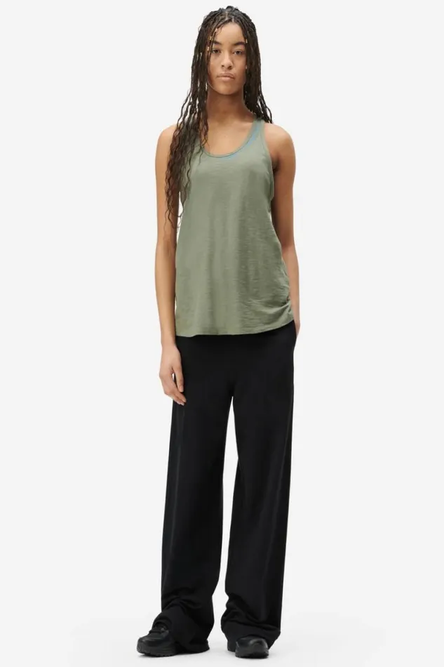 Lala Berlin Shirts and Blouses Tank Top Tara Cotton Olive 8211 Women