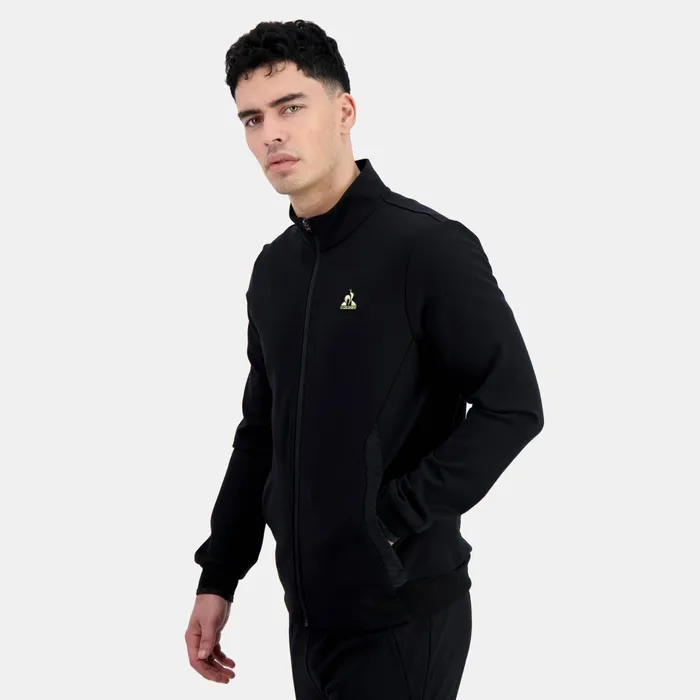 Le Coq Sportif Coq D039or ZipUp Sweatshirtshirt Black Men Sweatshirts