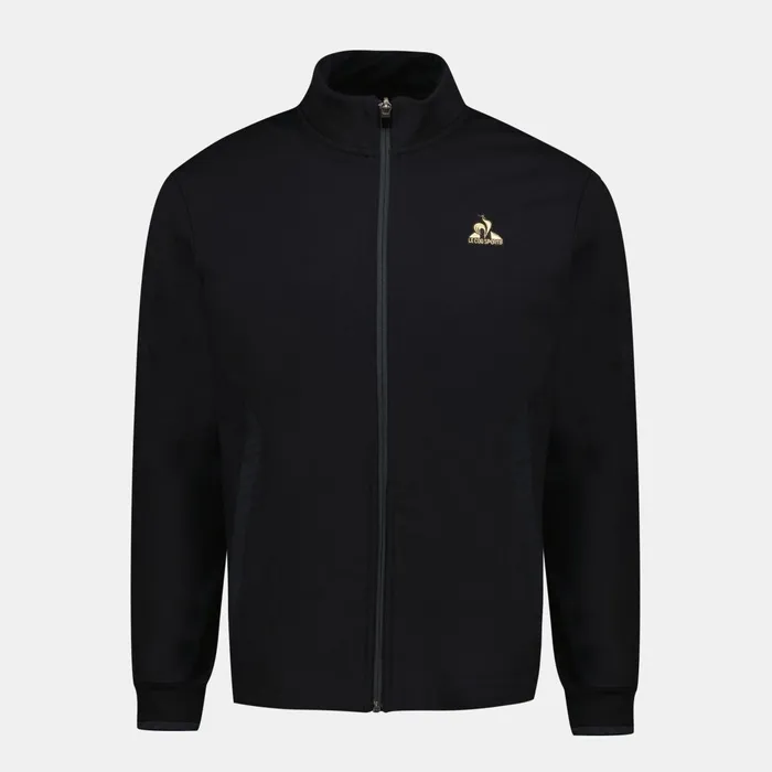 Le Coq Sportif Coq D039or ZipUp Sweatshirtshirt Black Men Sweatshirts