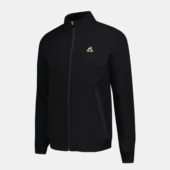 Le Coq Sportif Coq D039or ZipUp Sweatshirtshirt Black Men Sweatshirts