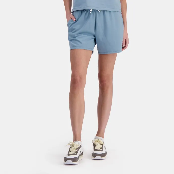 Le Coq Sportif Essentiels Short Femme Faded Denim Women Trousers Joggers And Shorts