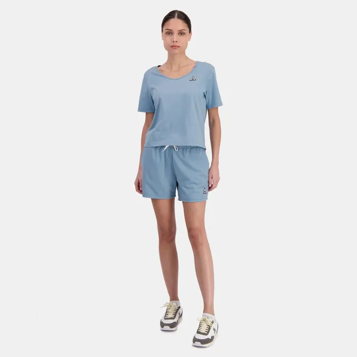 Le Coq Sportif Essentiels Short Femme Faded Denim Women Trousers Joggers And Shorts Le Coq Sportif Essentiels Short Femme Faded Denim Women Trousers Joggers And Shorts