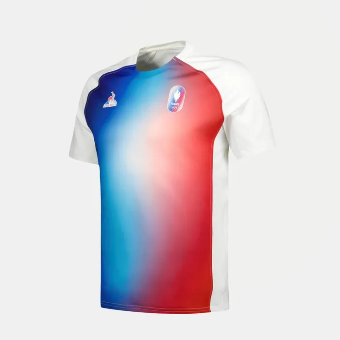 Le Coq Sportif France039s Olympic Team Jersey Marshmallow Gradiant Bbr Men Tshirts And Tops