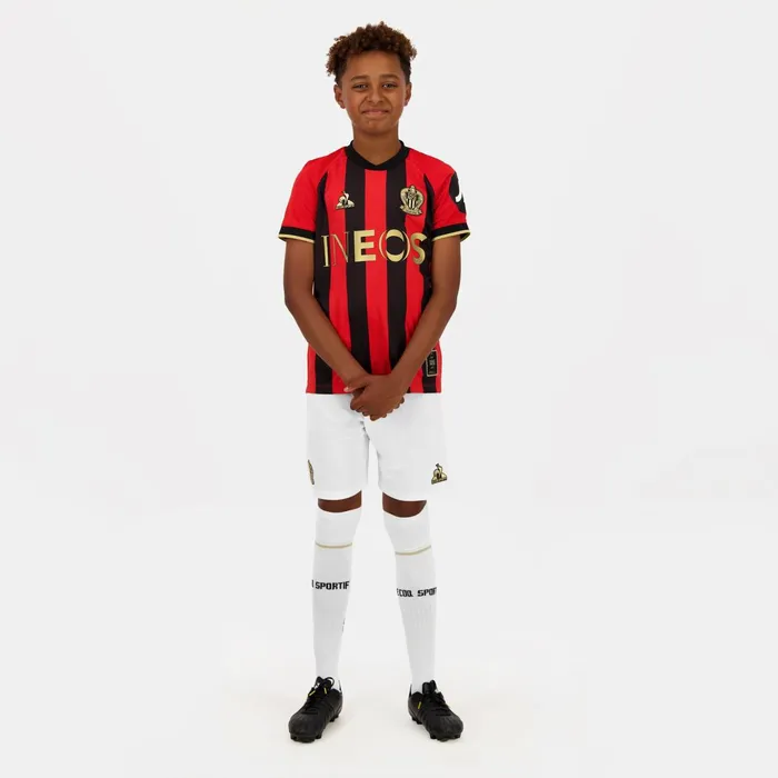 Le Coq Sportif OGC Nice 8211 Match Outfit Shorts Kids New Optical White Kids Shorts Le Coq Sportif OGC Nice 8211 Match Outfit Shorts Kids New Optical White Kids Shorts