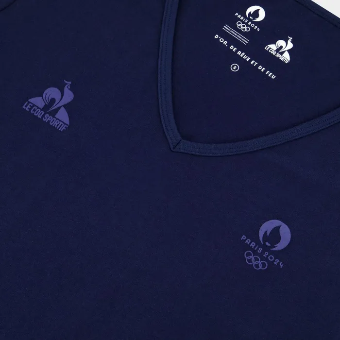 Le Coq Sportif Paris 2024 TShirt Bleu Nuit Women Tshirts Polos Shirts And Tops Le Coq Sportif Paris 2024 TShirt Bleu Nuit Women Tshirts Polos Shirts And Tops