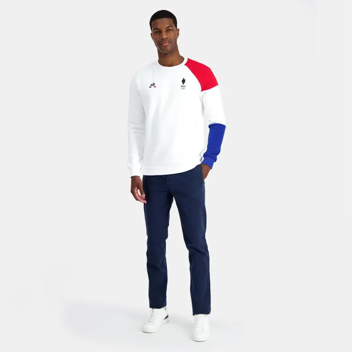 Le Coq Sportif quipe De France Olympique Sweat Col Rond Homme Men Sweatshirts