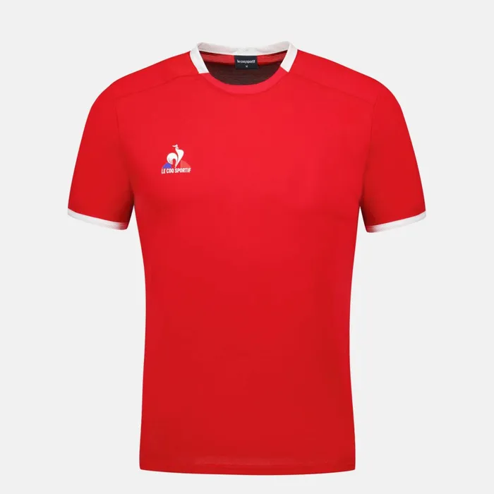 Le Coq Sportif Tennis TShirt Pur Rougenew Optical White Men Tshirts And Tops