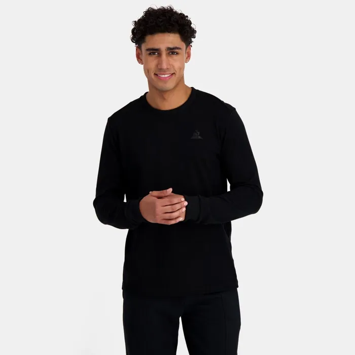 Le Coq Sportif Ton Sur Ton LongSleeve TShirt Black Men Tshirts And Tops