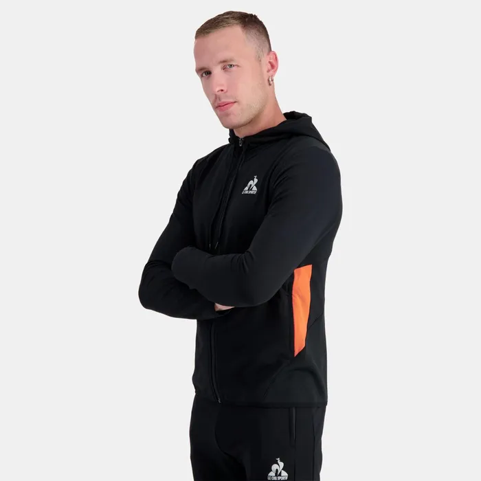 Le Coq Sportif Training Performance ZipUp Hoodie Black Men Sweatshirts