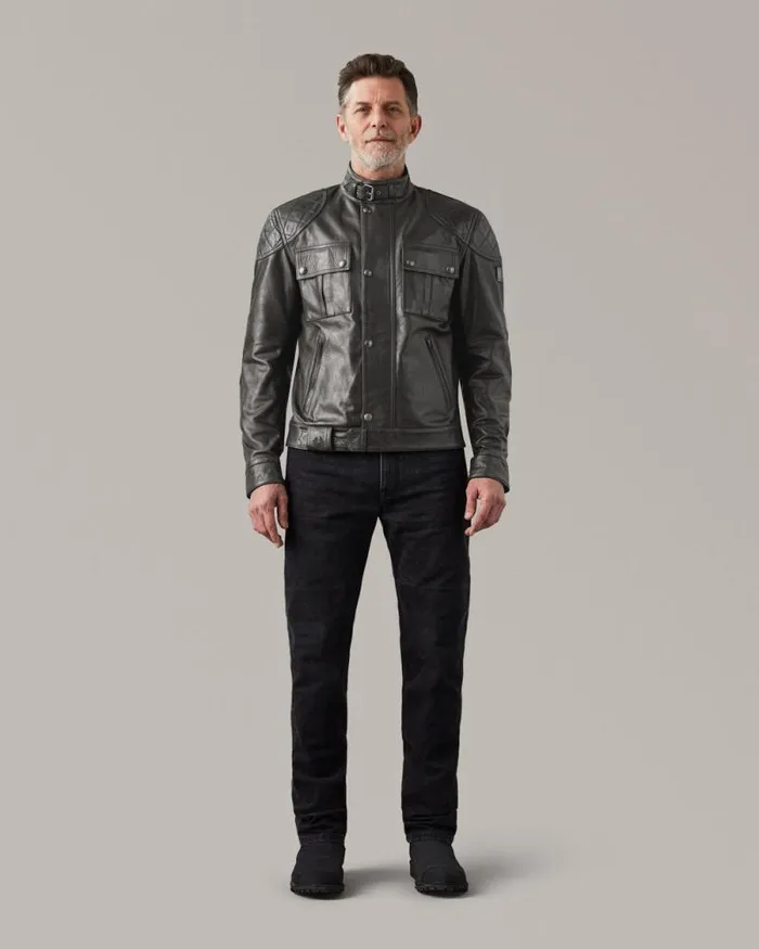 Leather Jackets Men Belstaff Brooklands Motorcycle Jacket Antique Black