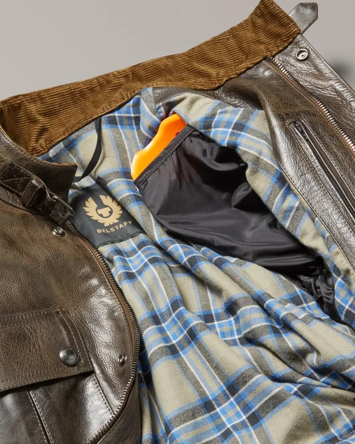 Leather Jackets Men Belstaff Brooklands Motorcycle Jacket Dark Belstaff Olive