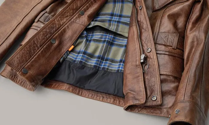 Leather Jackets Men Belstaff Turner Motorcycle Jacket Burnt Cuero