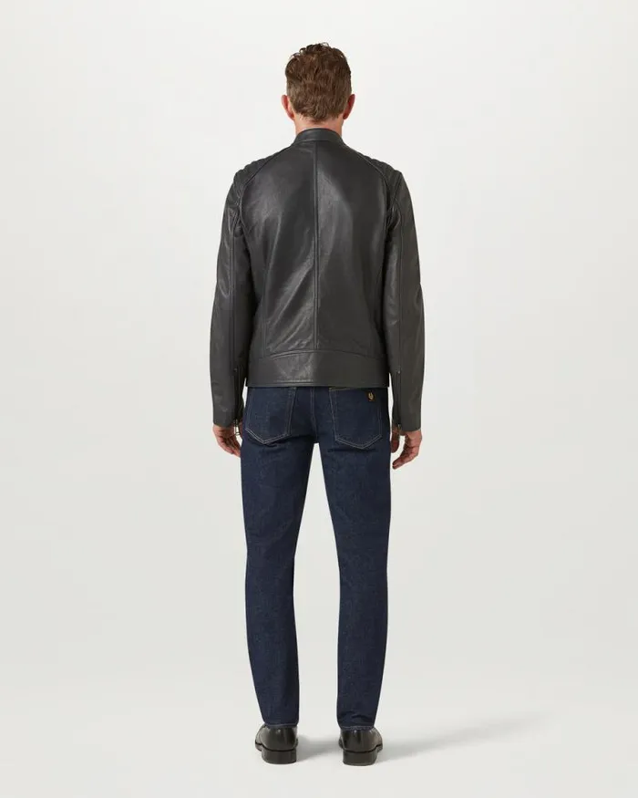 Leather Jackets Men Belstaff V Racer Jacket Dark Ink Leather Jackets Men Belstaff V Racer Jacket Dark Ink