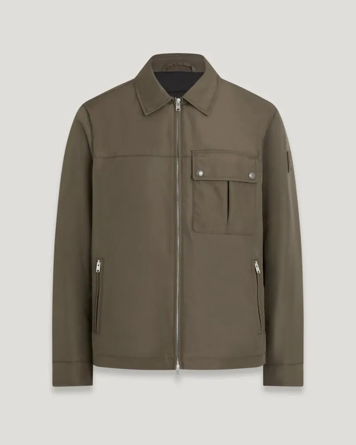 Lightweight Jackets Men Belstaff Drill Overshirt Clay Brown