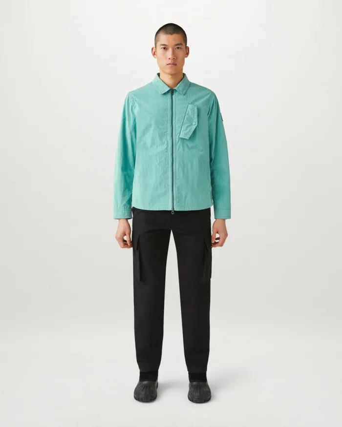 Lightweight Jackets Men Belstaff Hauler Overshirt Oil Blue