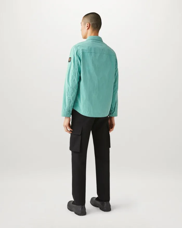 Lightweight Jackets Men Belstaff Hauler Overshirt Oil Blue