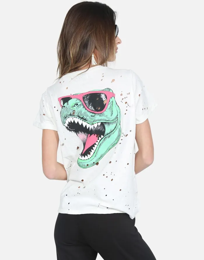 Limp Heart TRex White Women039s Lauren Moshi Short Sleeve