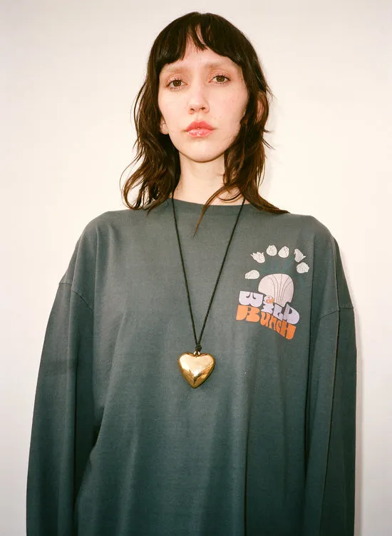 Lisa Says Gah Jewelry Women Puffy Heart Necklace Gold Black