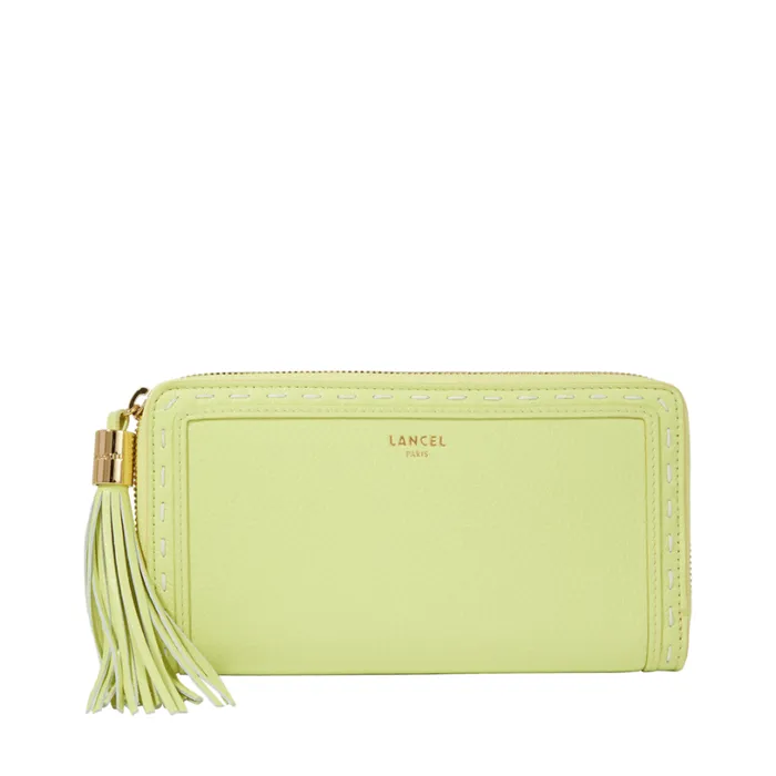 Long Zipped Wallet Lime Women Lancel Wallet