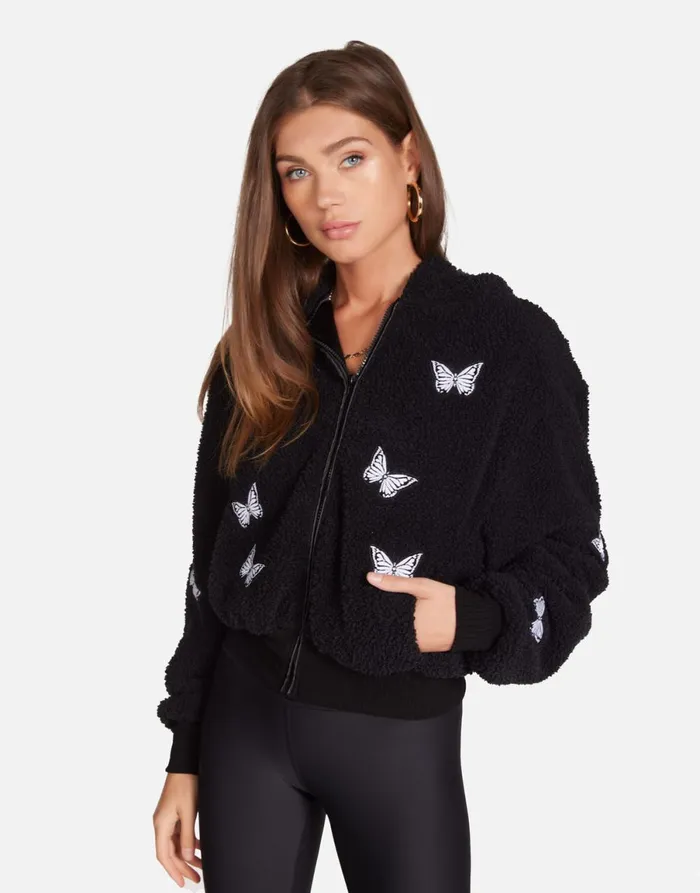 Lumi Optimist Butterflies Black Women039s Lauren Moshi Jackets